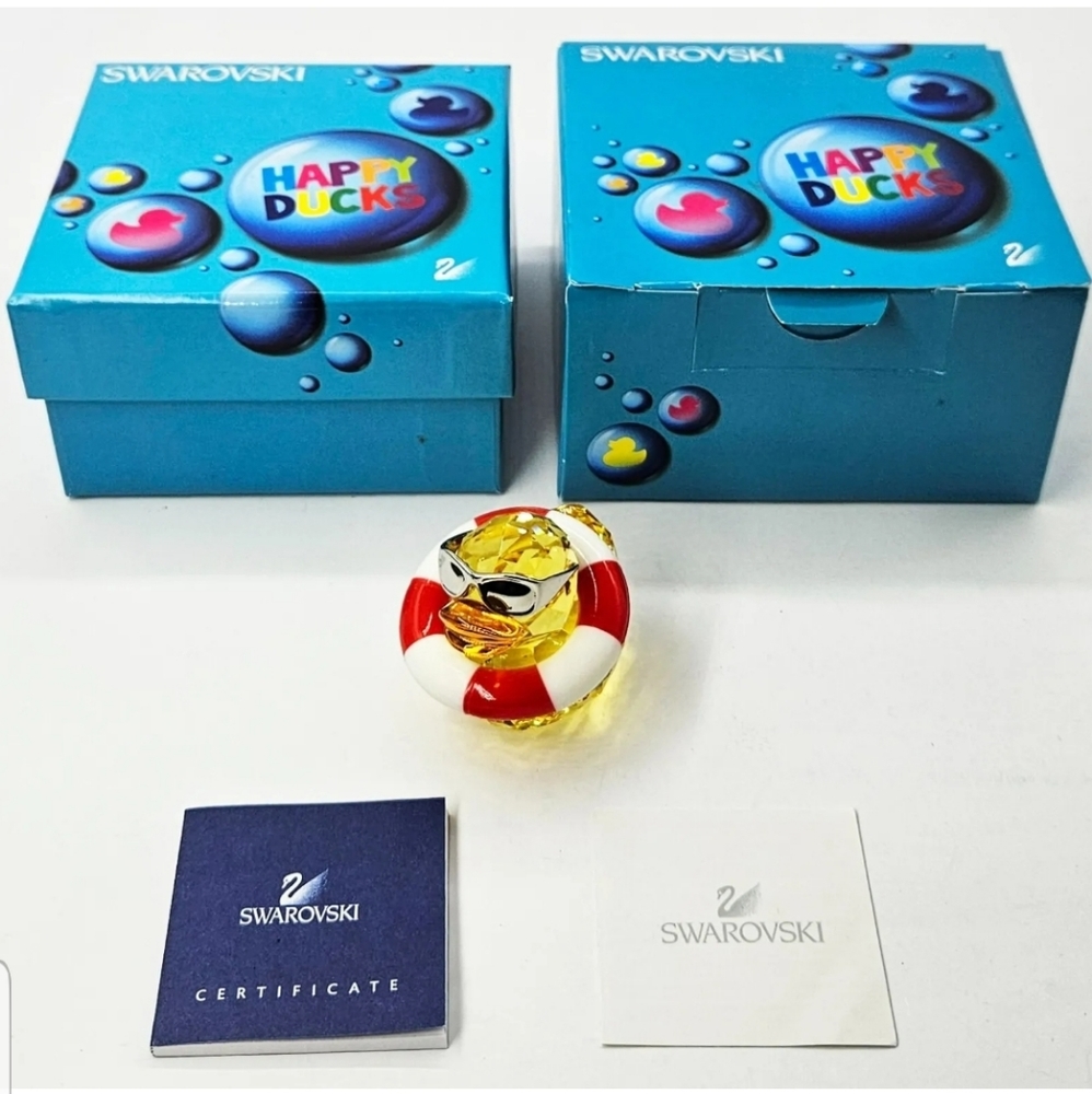 Swarovski Crystal 2011 Sunny Sam Happy Duck Figurine